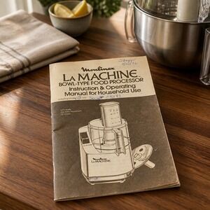 Moulinex La Machine II LM2 LM3 Food Processor Instruction Manual Vintage 1982